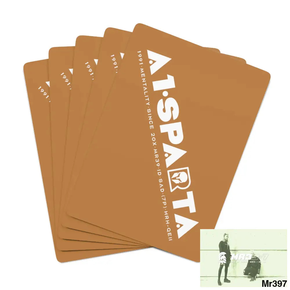 A1- Peace Sparta Custom Poker Cards 2.47’’ x 3.47’’ / White / Semi Glossy Paper products
