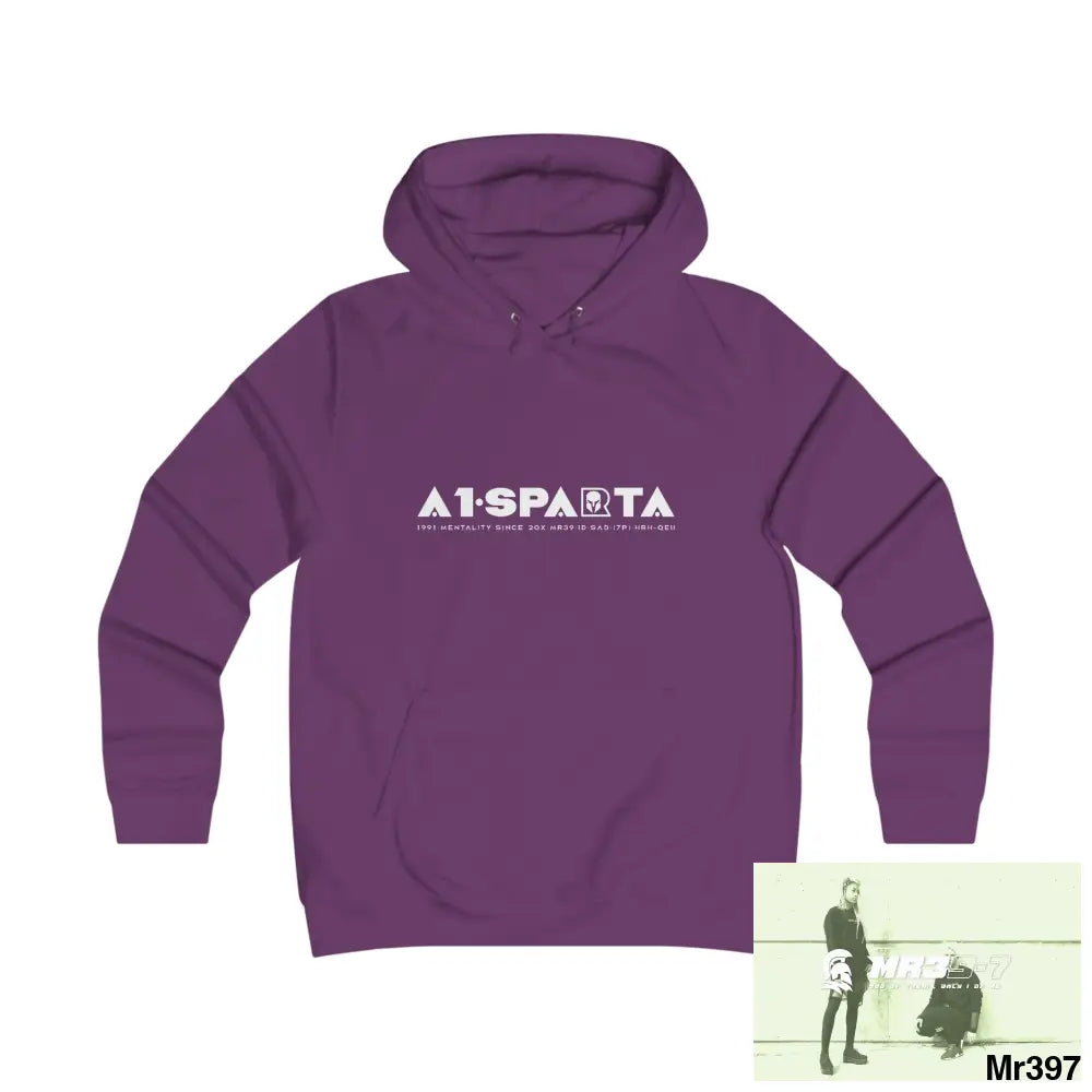 A1-Peace Sparta Girlie College Hoodie M / Plum Hoodie