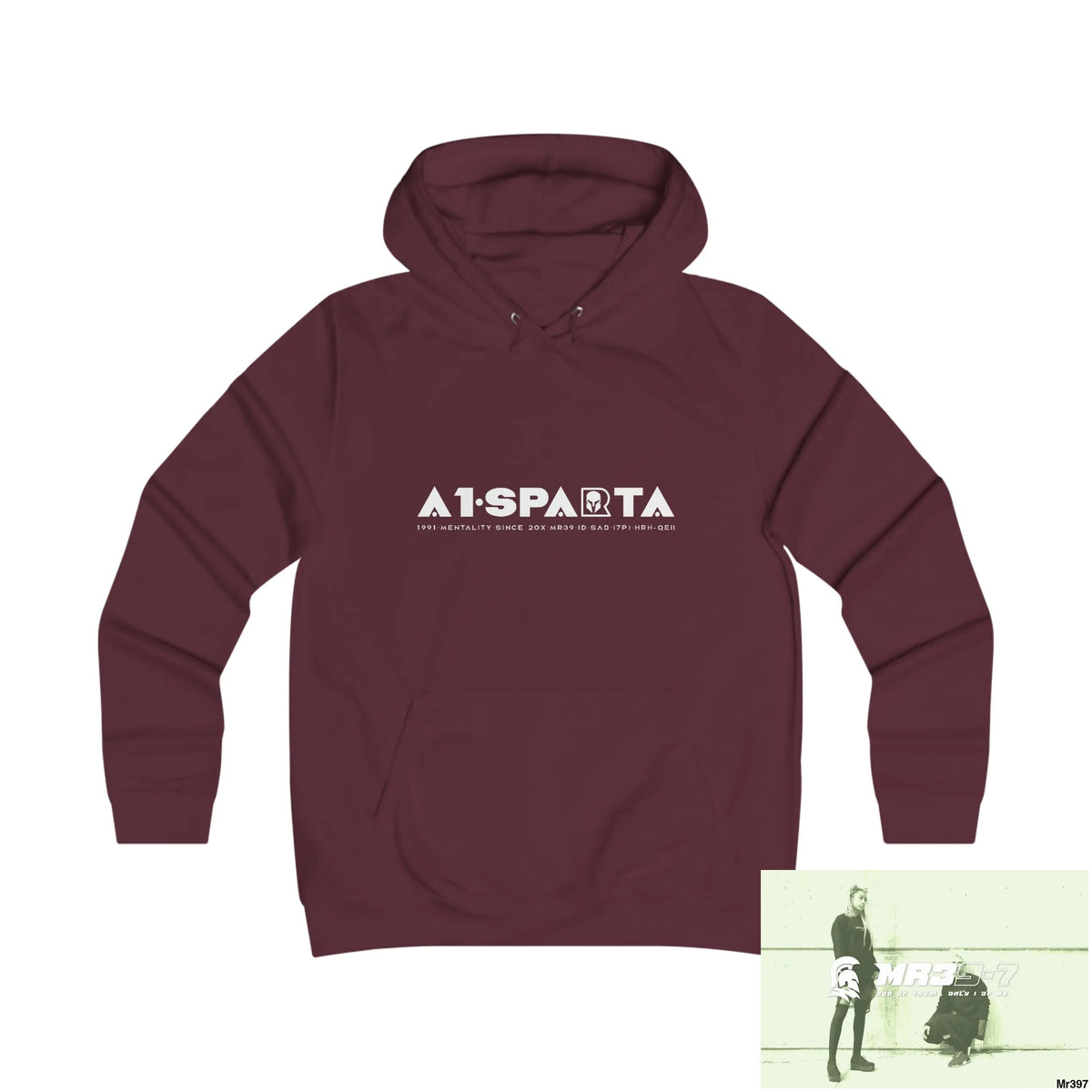 A1-Peace Sparta Girlie College Hoodie S / Burgundy Hoodie
