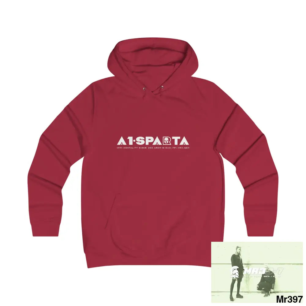 A1-Peace Sparta Girlie College Hoodie S / Red Hot Chilli Hoodie