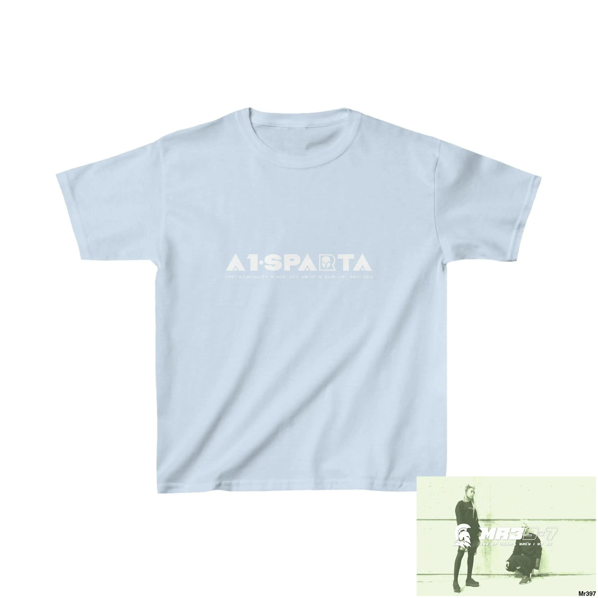 A1- Peace Sparta - Kids Heavy Cotton™ Tee XS / Light Blue Kids clothes