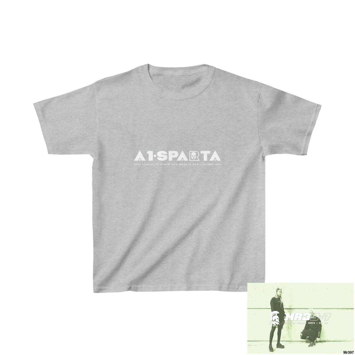 A1- Peace Sparta - Kids Heavy Cotton™ Tee XS / Sport Grey Kids clothes