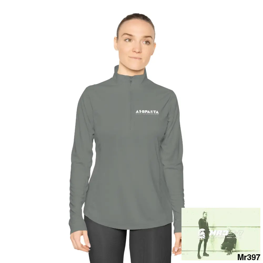 A1- peace Sparta -Ladies Quarter-Zip Pullover Long-sleeve