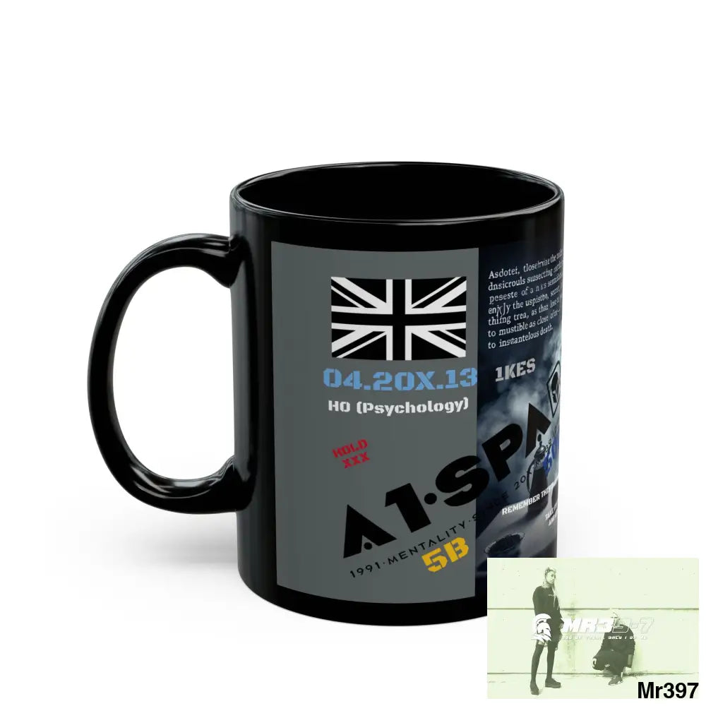 A1-Sparta 11oz Tactical GB / Black Mug Mental Health VAR / My Life My Deaths Their Plans Failed Couldn’t kill flies