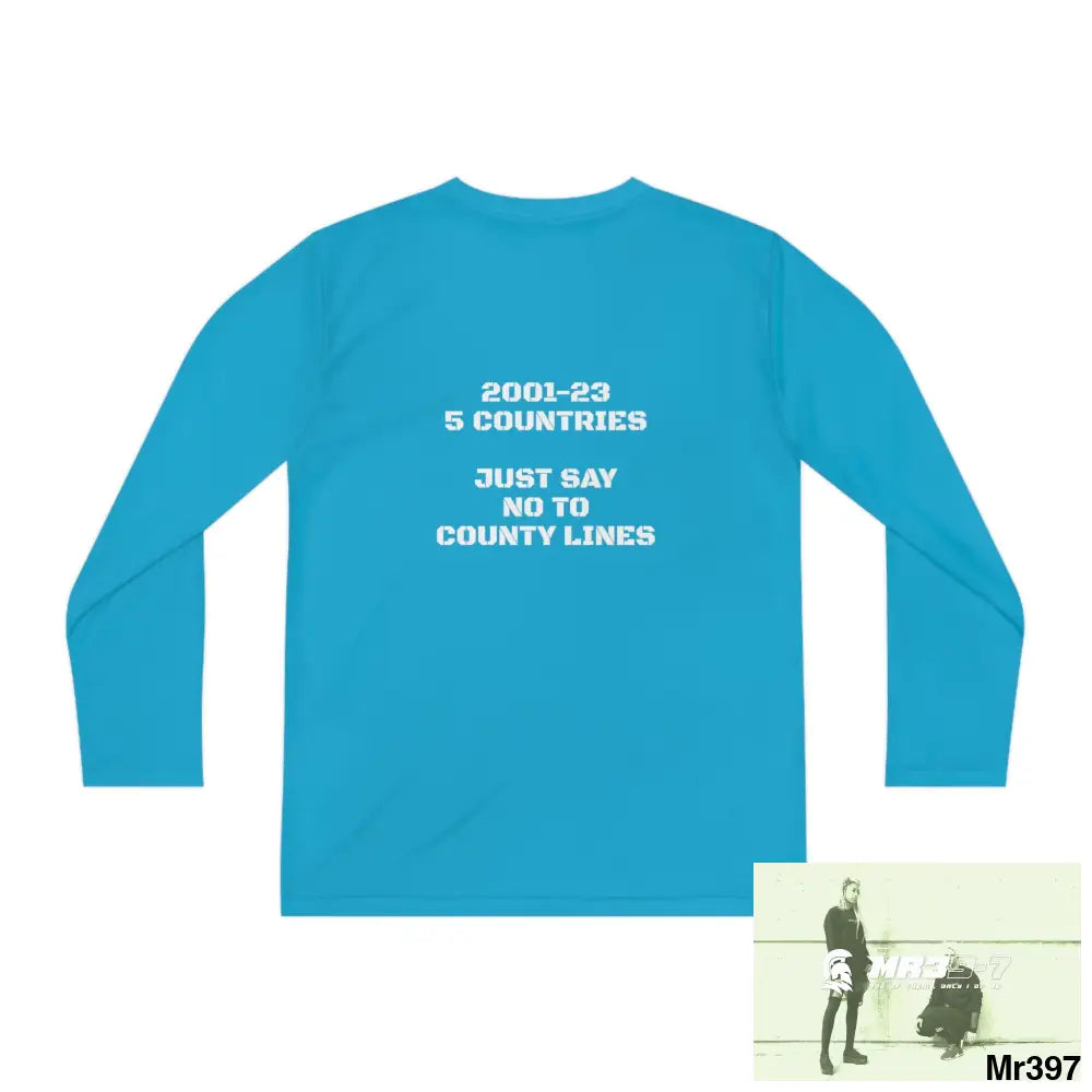 A1-Sparta 2001-23 5 Countries Just Say No To County Lines Youth Long Sleeve Competitor Tee Kids clothes