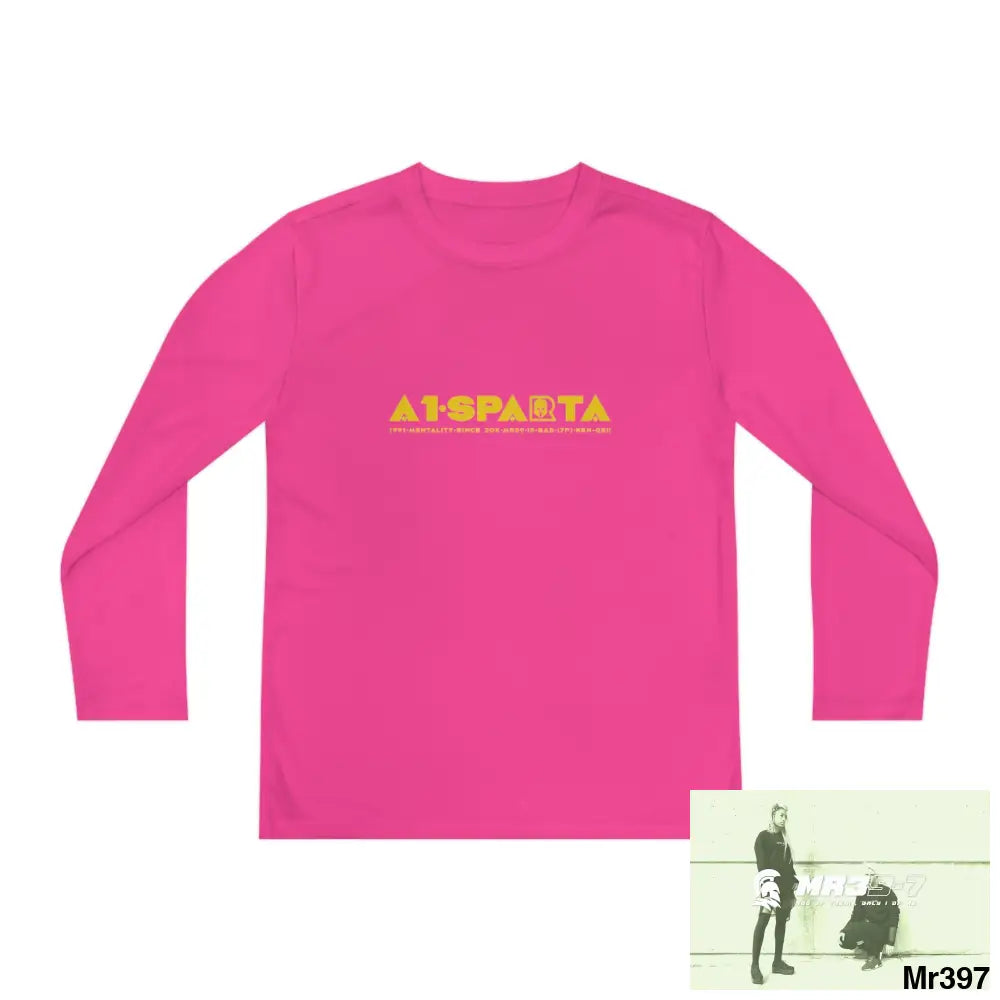 A1-Sparta 2001-23 5 Countries Just Say No To County Lines Youth Long Sleeve Competitor Tee Neon Pink / S Kids clothes