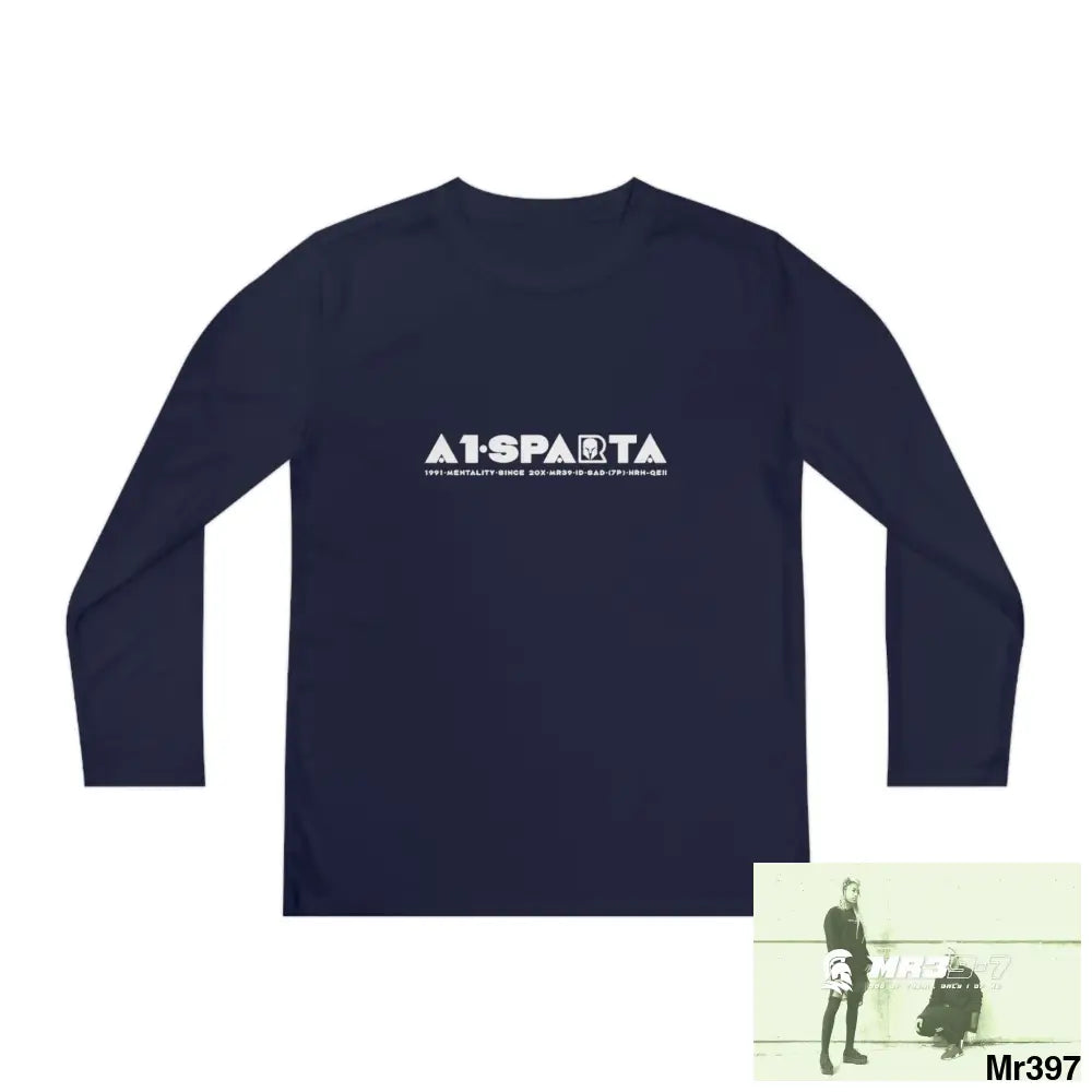 A1-Sparta 2001-23 5 Countries Just Say No To County Lines Youth Long Sleeve Competitor Tee True Navy / S Kids clothes