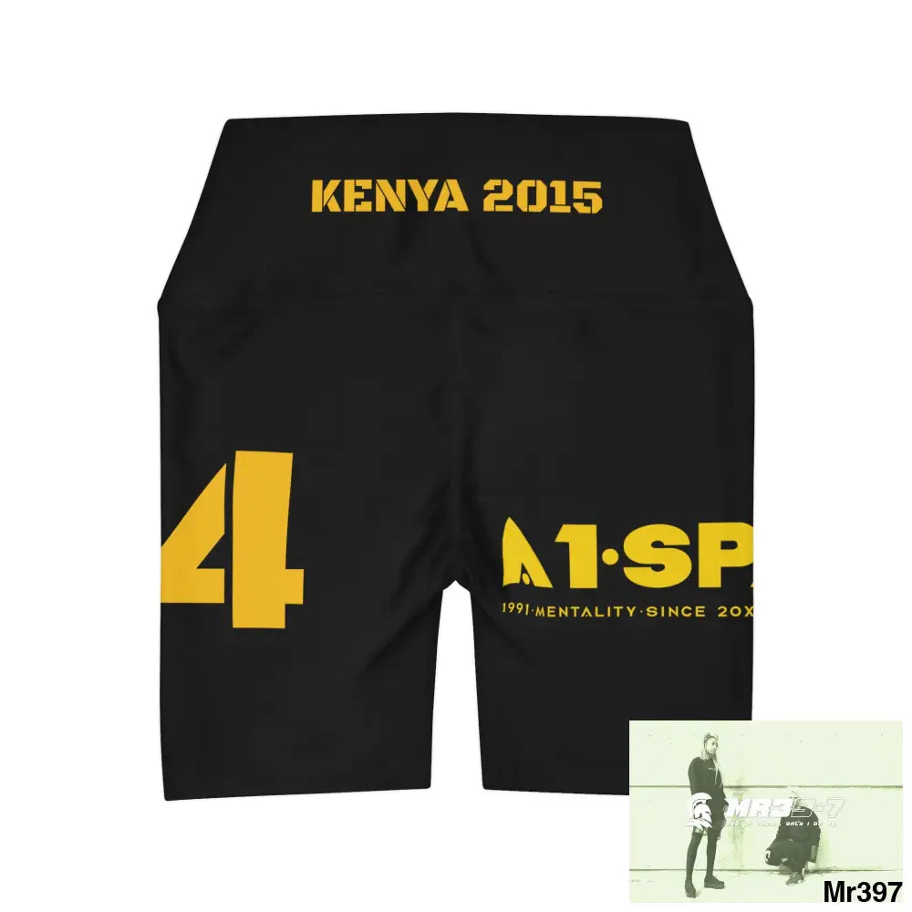 A1-Sparta 2015 Kenya High Waisted Yoga Shorts (AOP) All Over Prints