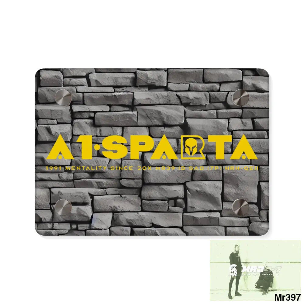 A1-Sparta 3D Dark Black Brick Wall 32k Ultrarealistic High quality Acrylic Wall Art Panels 7’’ x 5’’ (Horizontal)