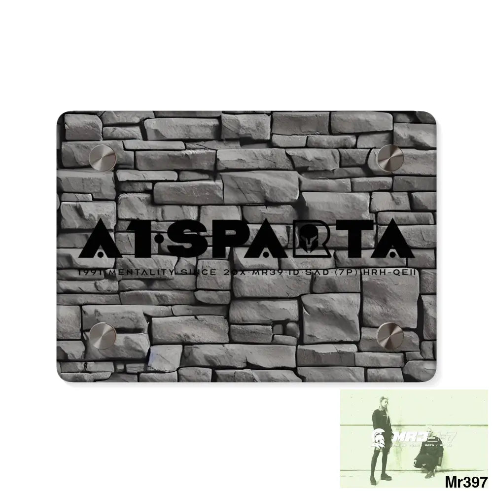 A1-Sparta 3D Dark Black Brick Wall 32k Ultrarealistic High quality Acrylic Wall Art Panels 7’’ x 5’’ (Horizontal)
