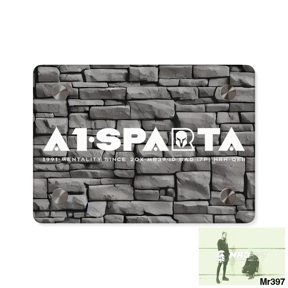 A1-Sparta 3D Dark Black Brick Wall 32k Ultrarealistic High quality Acrylic Wall Art Panels 7’’ x 5’’ (Horizontal)