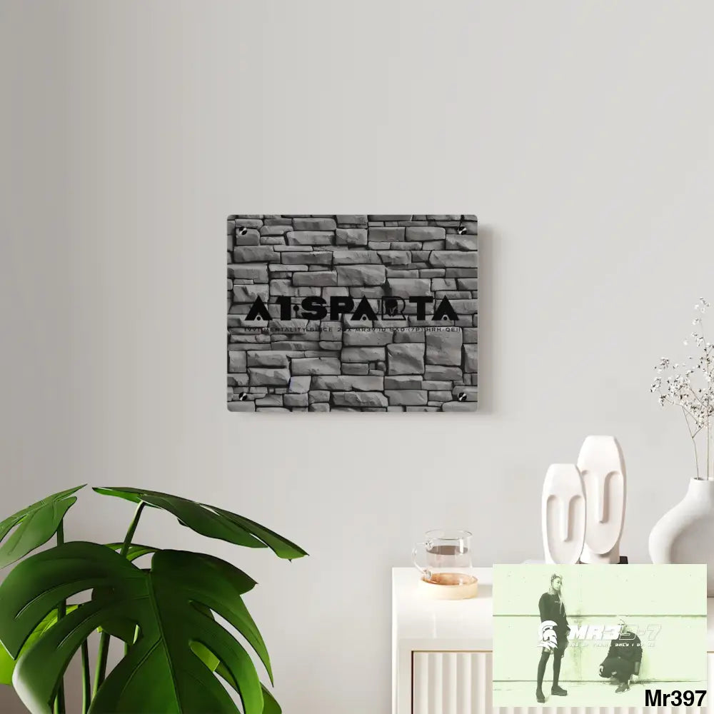 A1-Sparta 3D Dark Black Brick Wall 32k Ultrarealistic High quality Acrylic Wall Art Panels Home Decor