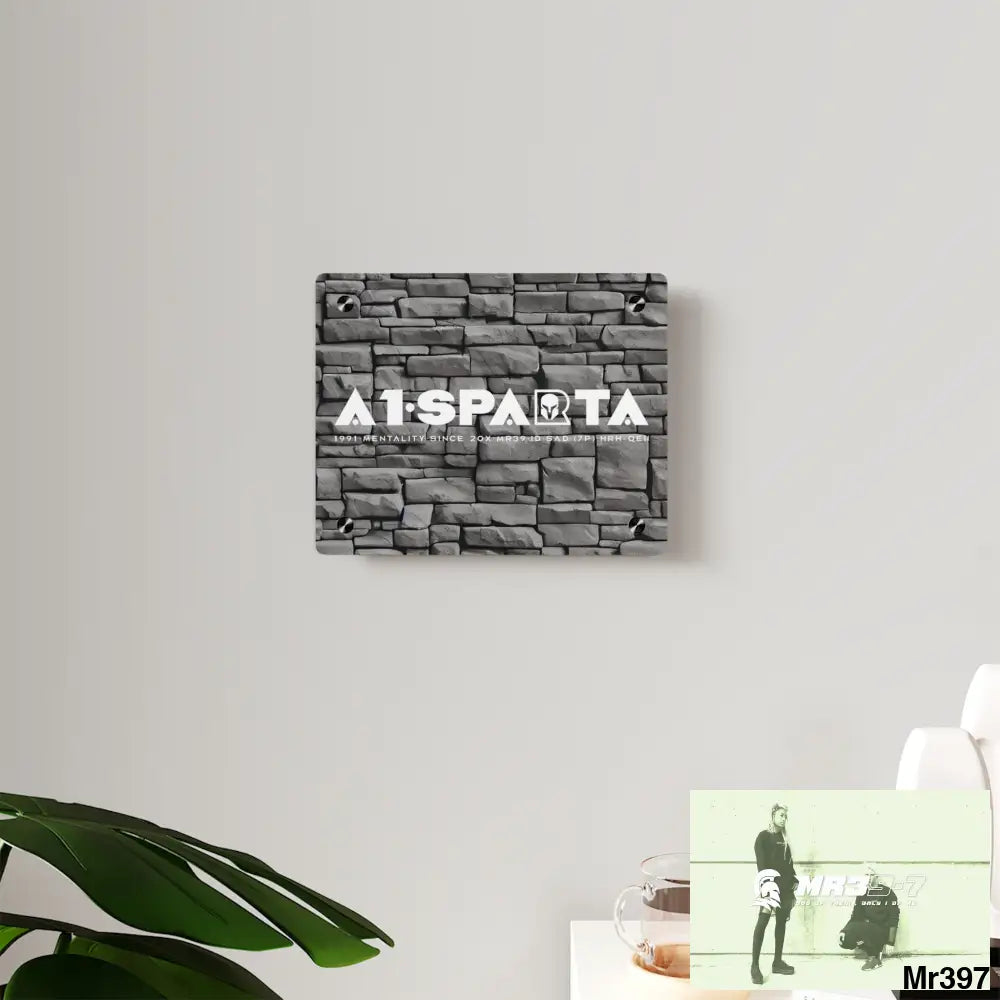 A1-Sparta 3D Dark Black Brick Wall 32k Ultrarealistic High quality Acrylic Wall Art Panels Home Decor