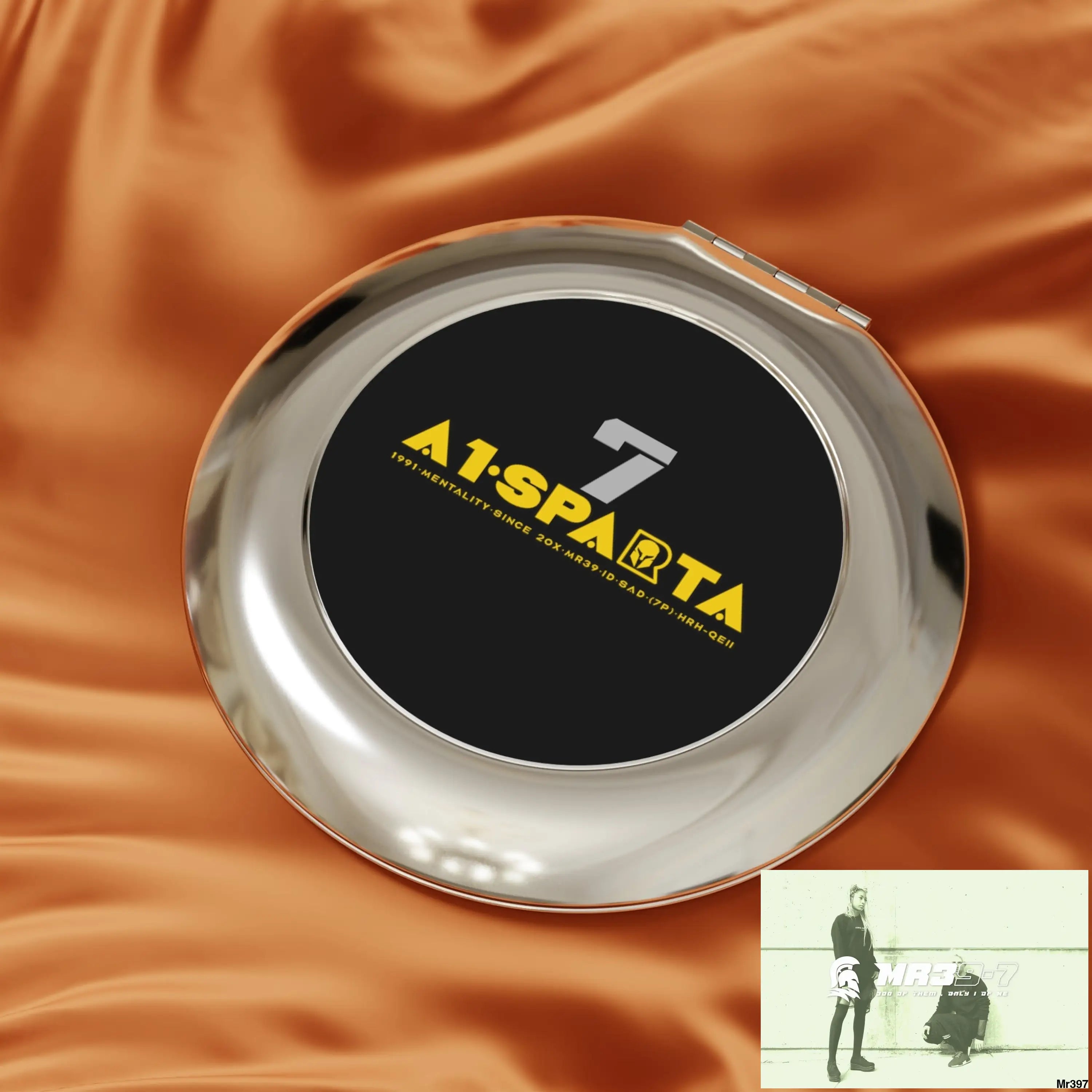 A1-Sparta 7 Compact Travel Mirror Silver / Glossy / One size Accessories