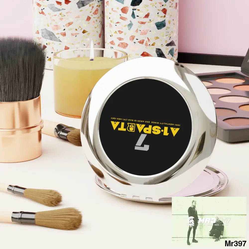 A1-Sparta 7 Compact Travel Mirror Silver / Glossy / One size Accessories