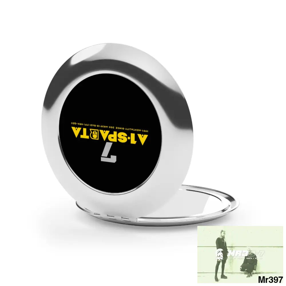 A1-Sparta 7 Compact Travel Mirror Silver / Glossy / One size Accessories