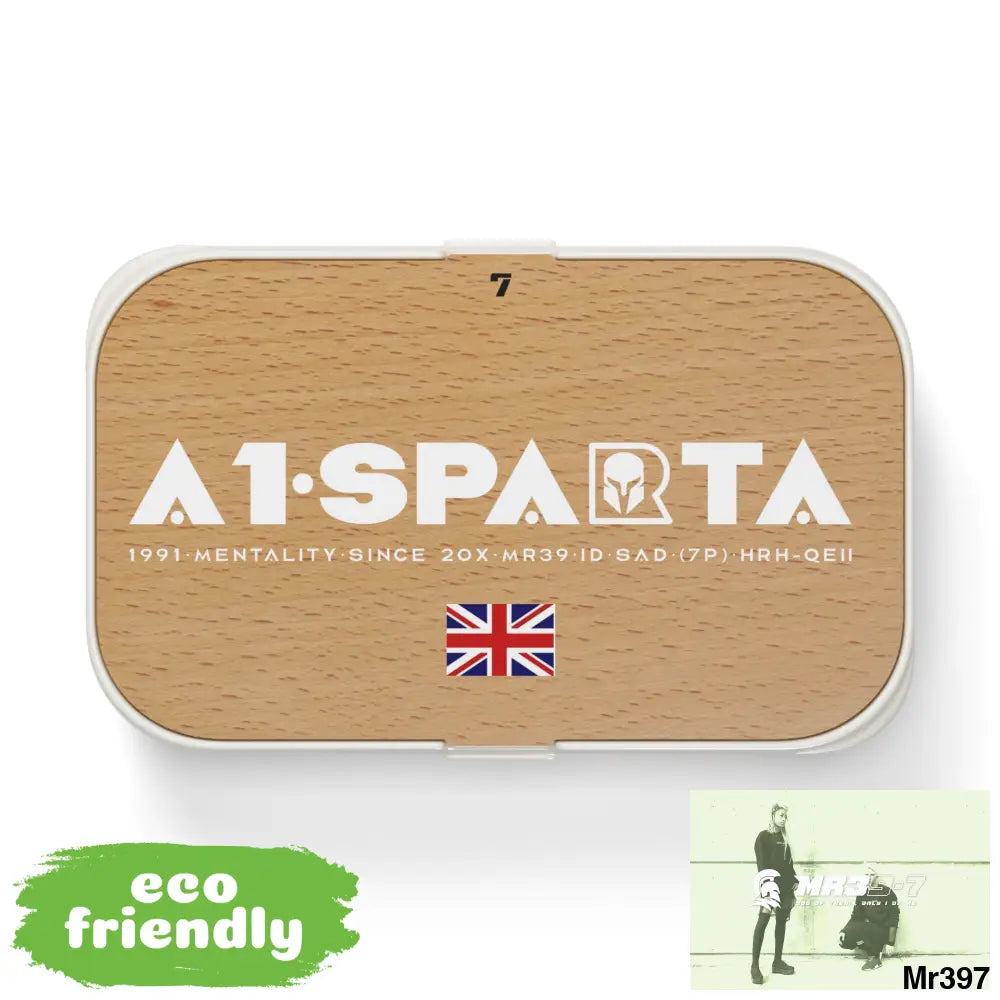 A1- Sparta 7 PLA Bento Box with Band and Utensils One size Accessories