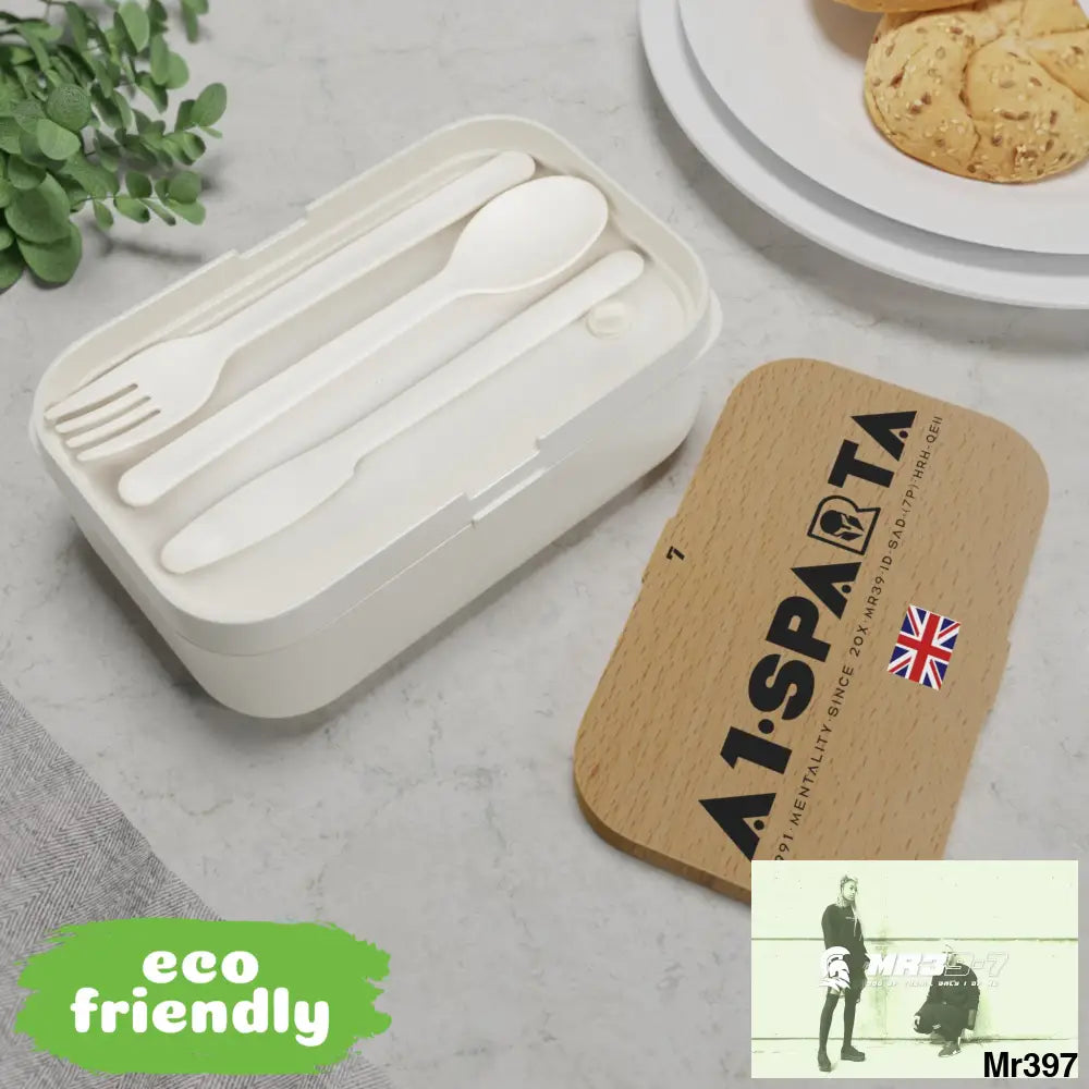 A1- Sparta 7 PLA Bento Box with Band and Utensils One size Accessories