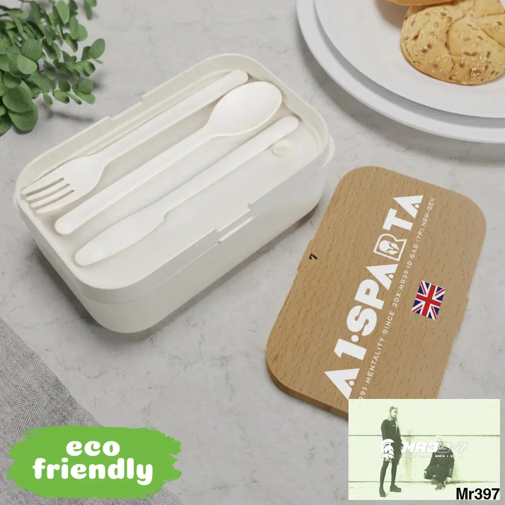 A1- Sparta 7 PLA Bento Box with Band and Utensils One size Accessories
