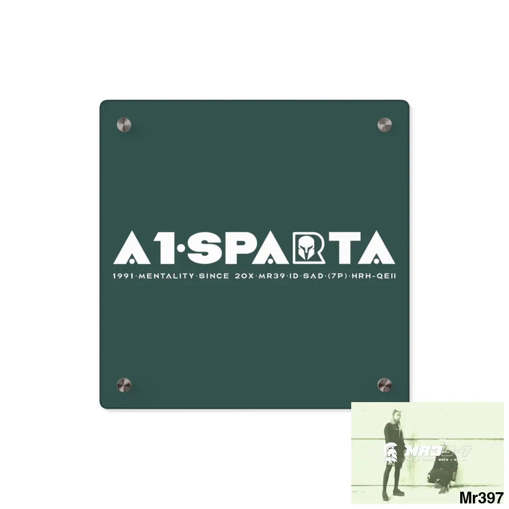A1- Sparta Acrylic Wall Art Panels 11’’ x 11’’ (Square) / 0.25’’ Home Decor
