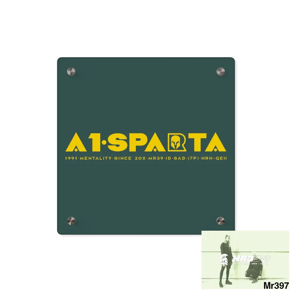 A1- Sparta Acrylic Wall Art Panels 11’’ x 11’’ (Square) / 0.25’’ Home Decor