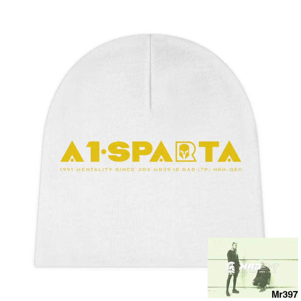 A1-Sparta Baby Beanie (AOP) One size / White All Over Prints