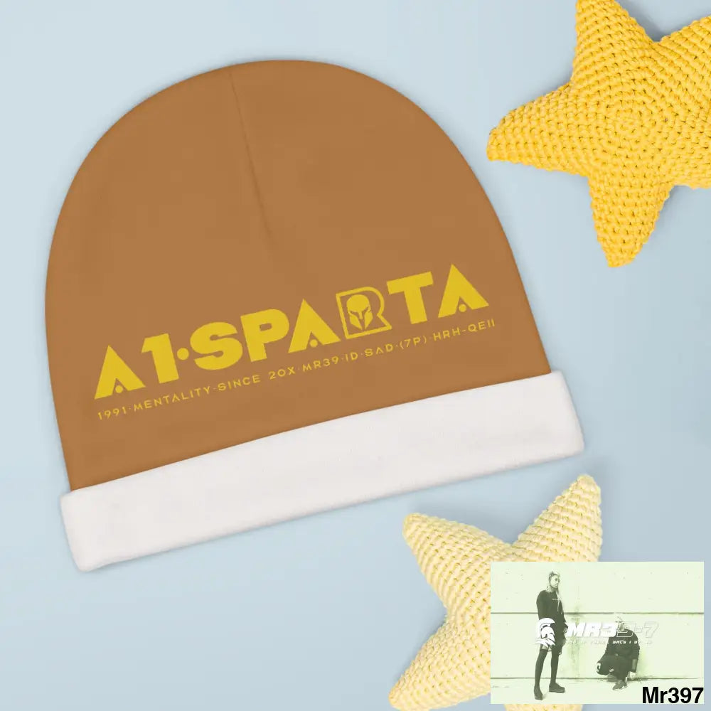 A1-Sparta Baby Beanie (AOP) One size / White All Over Prints