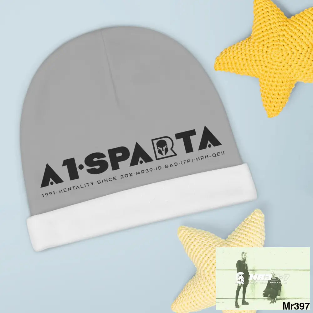 A1-Sparta Baby Beanie (AOP) One size / White All Over Prints