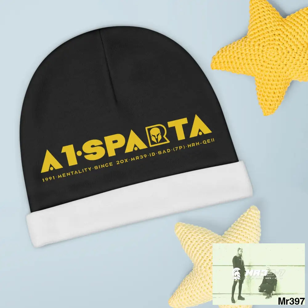 A1-Sparta Baby Beanie (AOP) One size / White All Over Prints