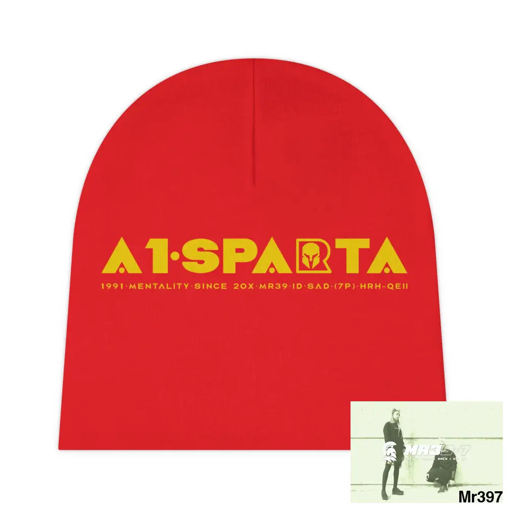 A1-Sparta Baby Beanie (AOP) One size / White All Over Prints
