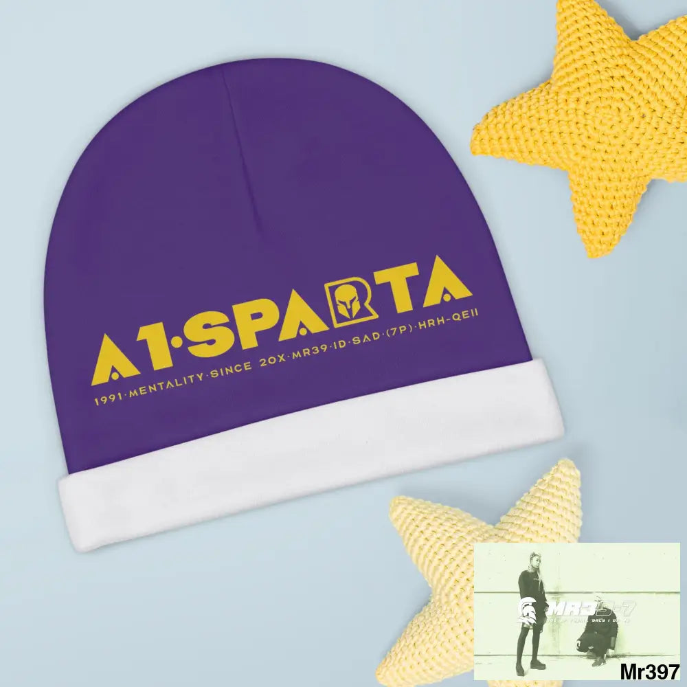 A1-Sparta Baby Beanie (AOP) One size / White All Over Prints