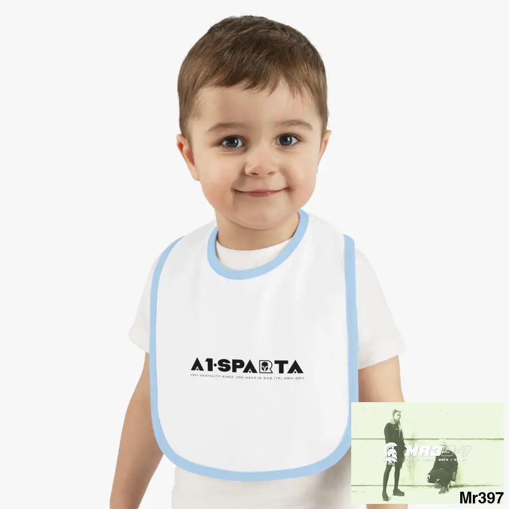 A1-Sparta Baby Contrast Trim Jersey Bib Kids clothes