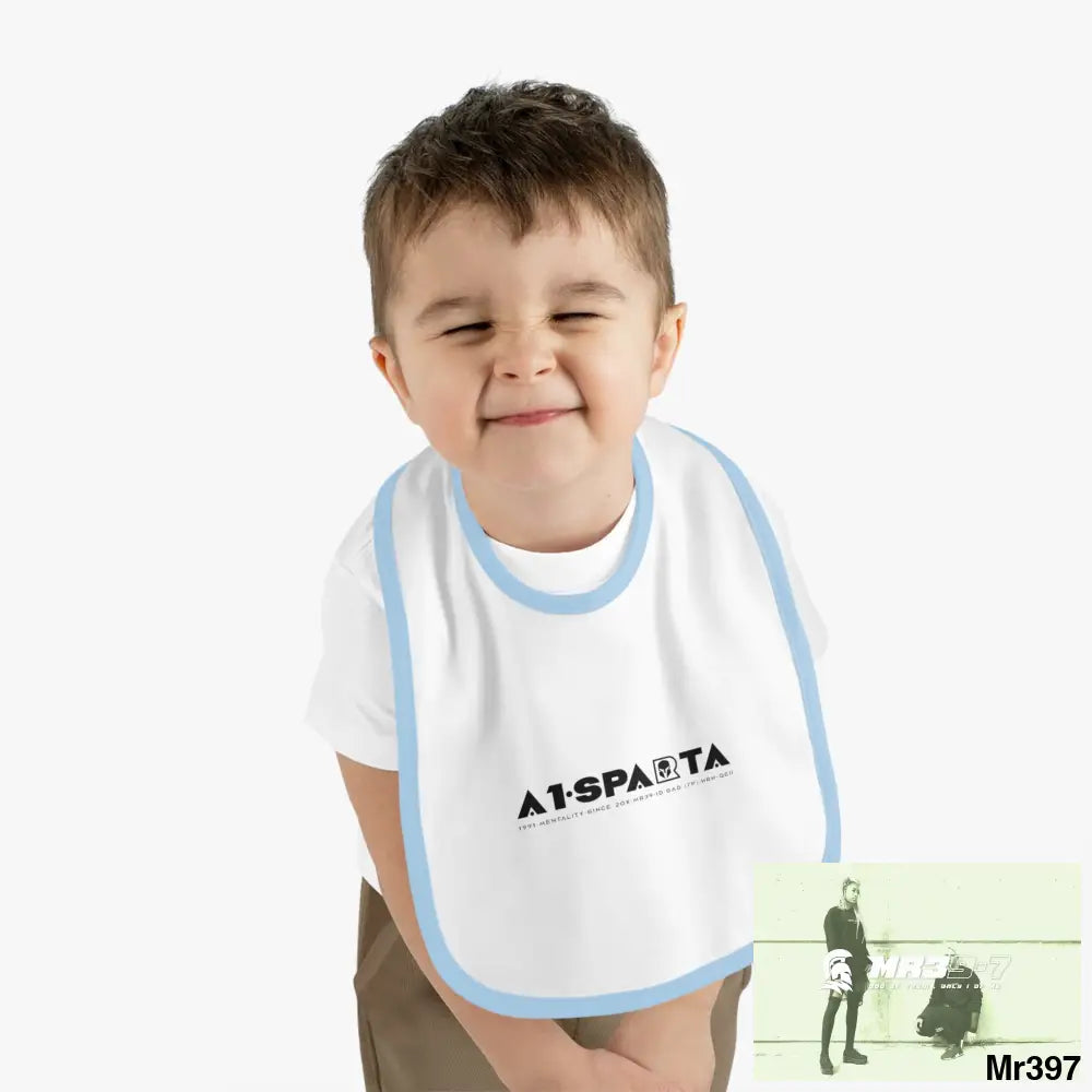 A1-Sparta Baby Contrast Trim Jersey Bib Kids clothes