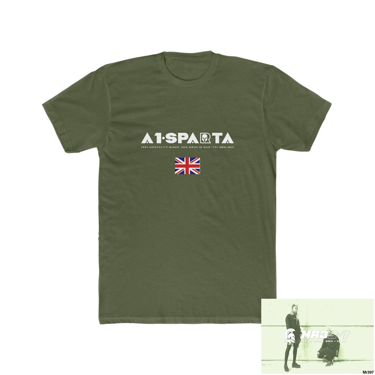 A1-Sparta Barmouth X Thailand My Planned Death 2016 (2001-2023) Men’s Cotton Crew Tee Solid Military Green / XS T-Shirt