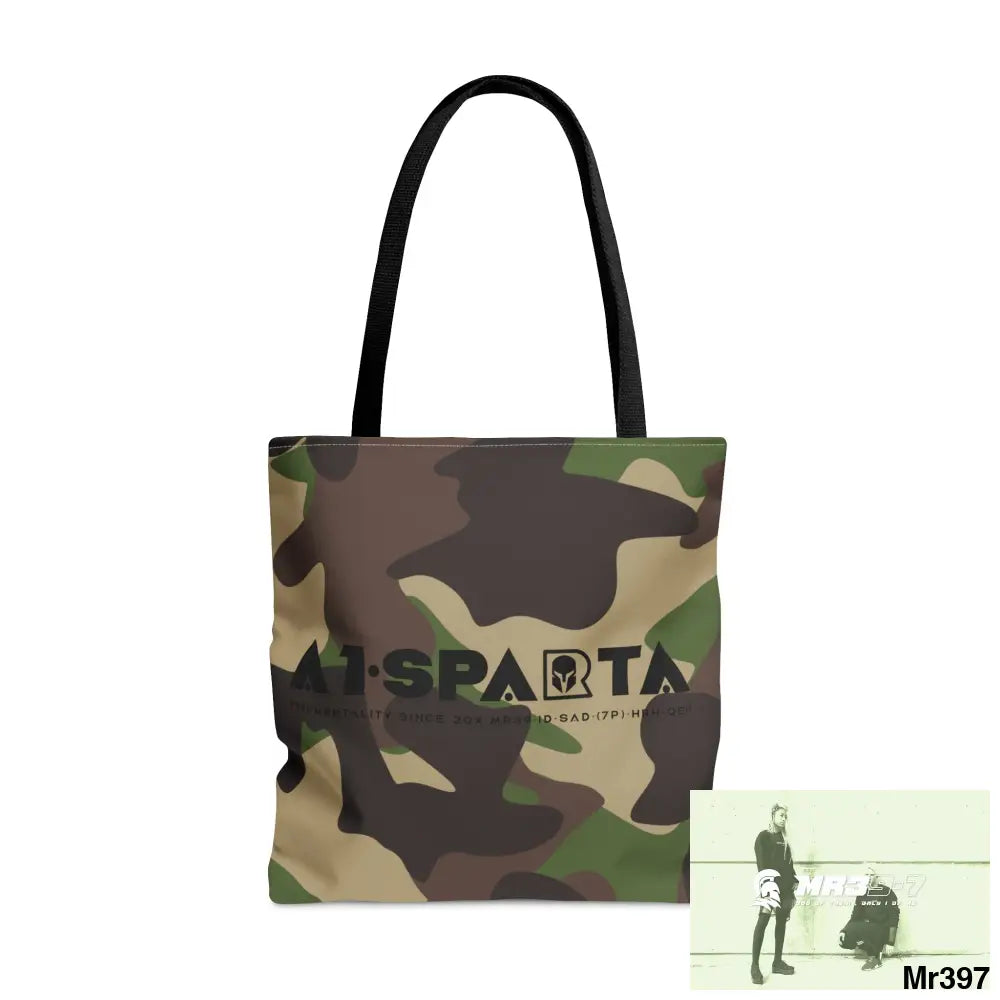 A1-Sparta Camo Tote Bag (AOP) Large Bags