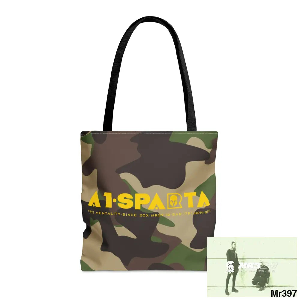 A1-Sparta Camo Tote Bag (AOP) Medium Bags