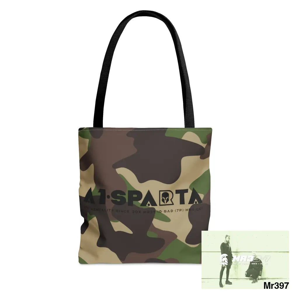 A1-Sparta Camo Tote Bag (AOP) Small Bags