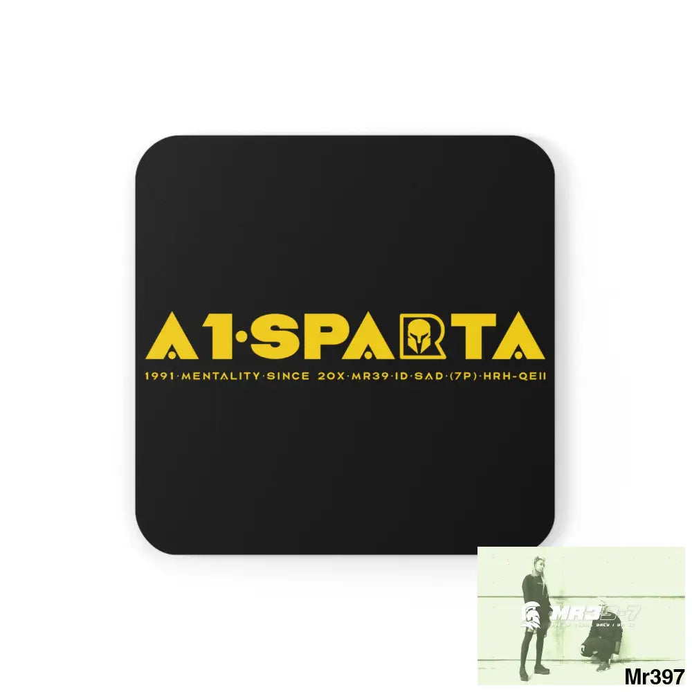 A1-Sparta Corkwood Coaster Set Cork / 3.75’’ × 3.75’’ / Square Home Decor