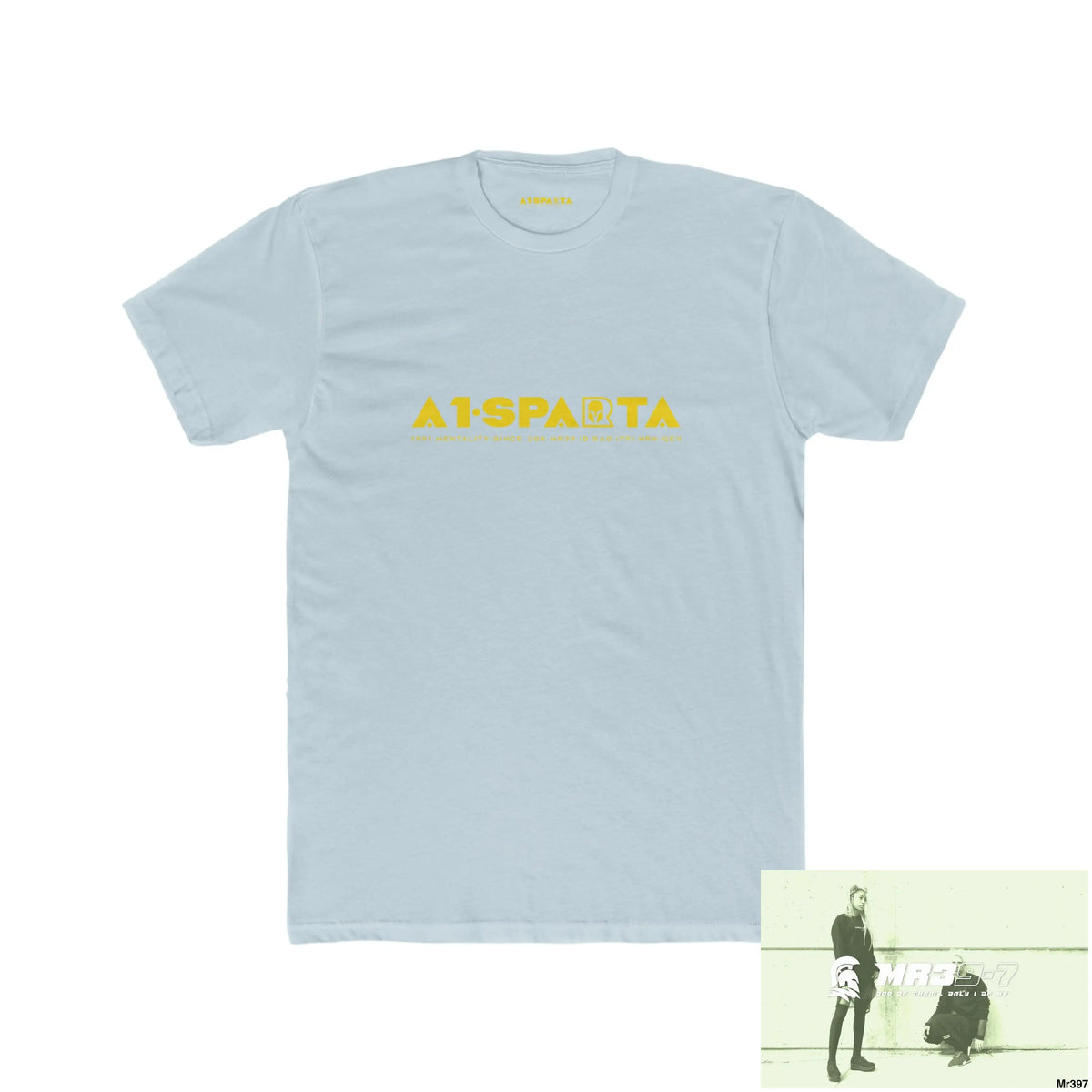 A1•Sparta Create your own Adventures and your dreams will follow Men’s Cotton Crew Tee Solid Light Blue / S T-Shirt
