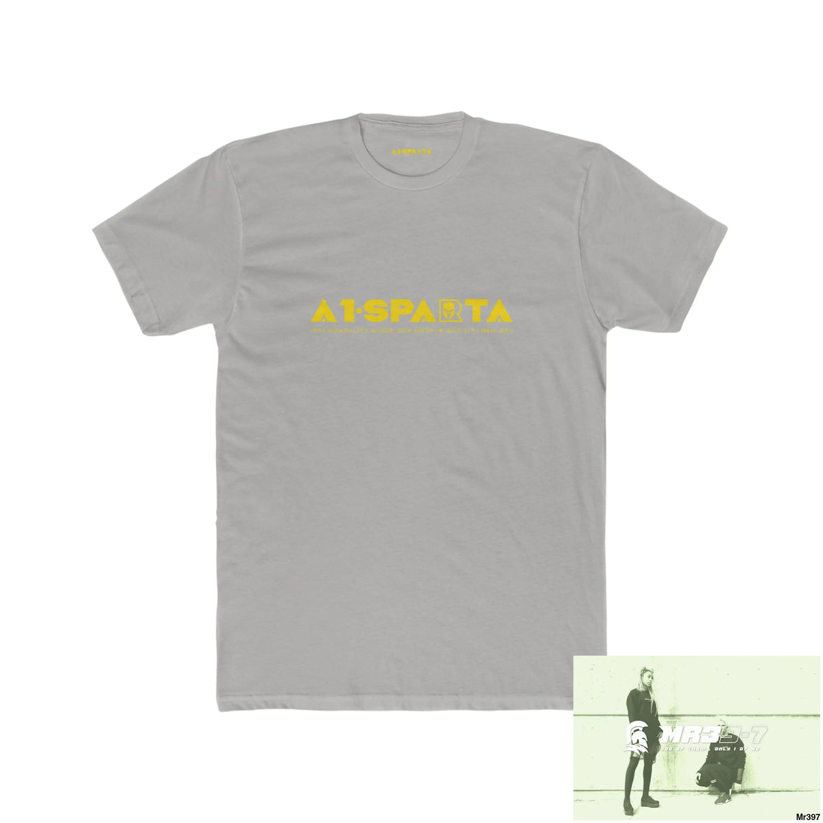 A1•Sparta Create your own Adventures and your dreams will follow Men’s Cotton Crew Tee Solid Light Grey / S T-Shirt