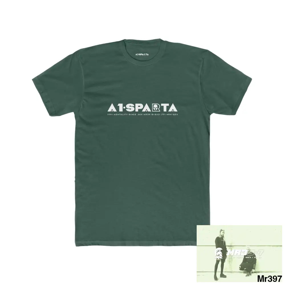 A1-Sparta Create your own adventures Men’s Cotton Crew Tee Solid Forest Green / S T-Shirt