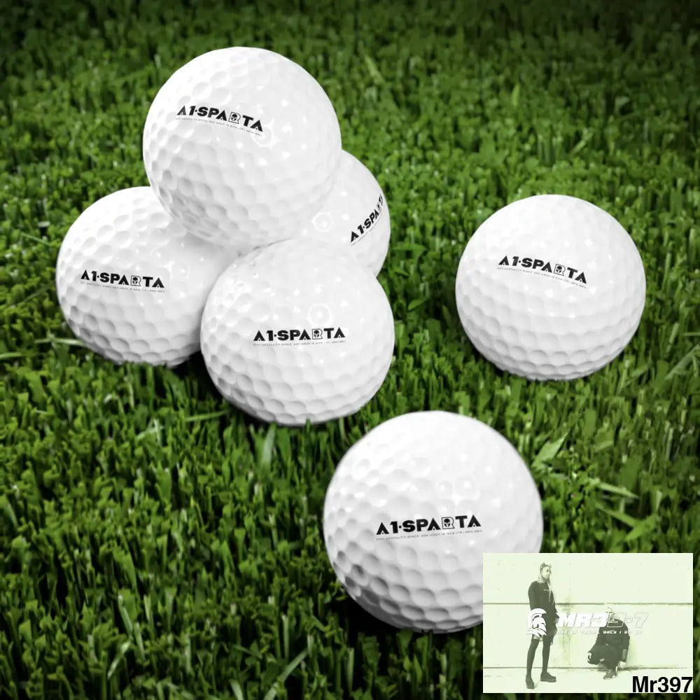A1 Sparta Custom Golf Balls Set Premium 6-Pack with Unique Design Ideal for Golf Lovers Personalized Gift for Golfers