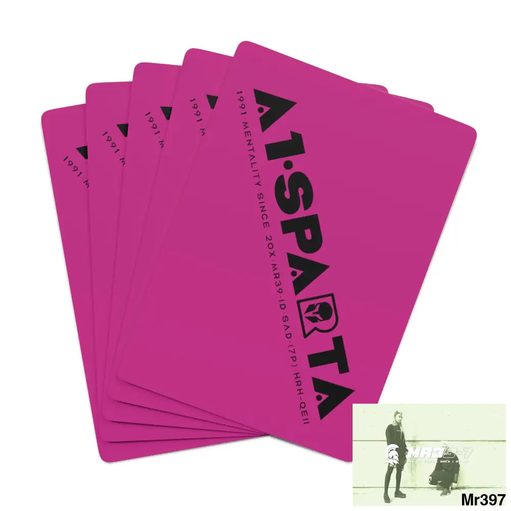 A1.Sparta Custom Poker Cards 2.47’’ x 3.47’’ / White / Semi Glossy Paper products