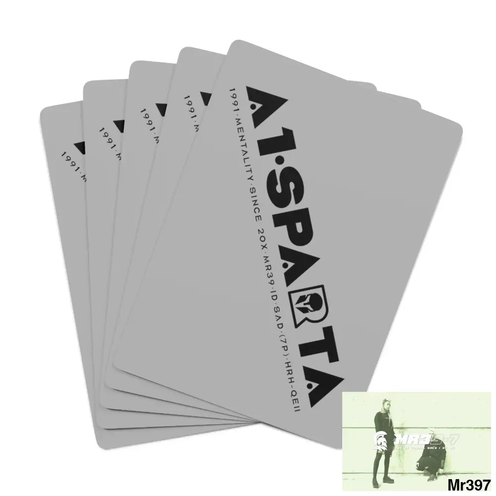 A1.Sparta Custom Poker Cards 2.47’’ x 3.47’’ / White / Semi Glossy Paper products