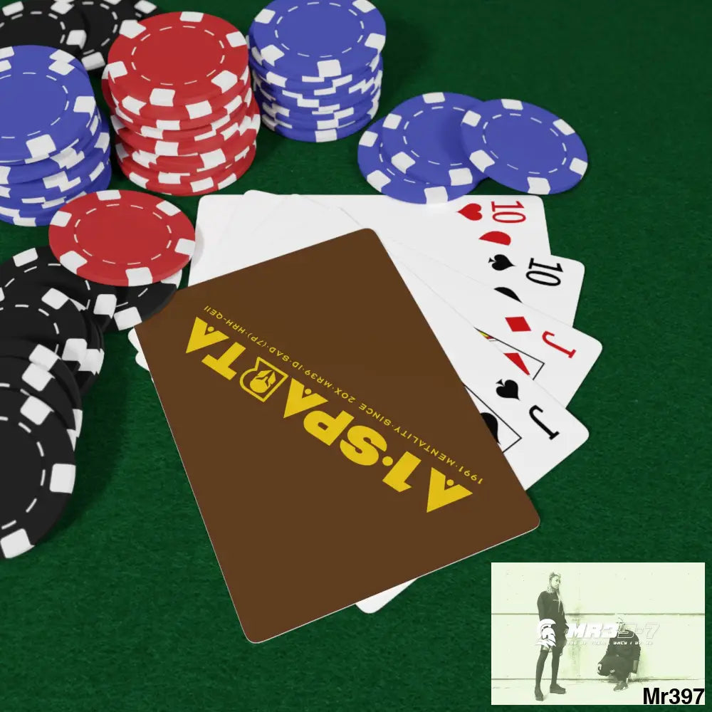 A1- Sparta Custom Poker Cards 2.47’’ x 3.47’’ / White / Semi Glossy Paper products
