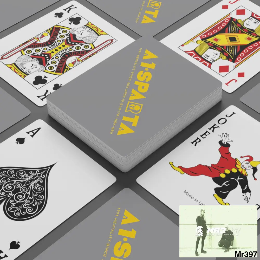 A1- Sparta Custom Poker Cards 2.47’’ x 3.47’’ / White / Semi Glossy Paper products