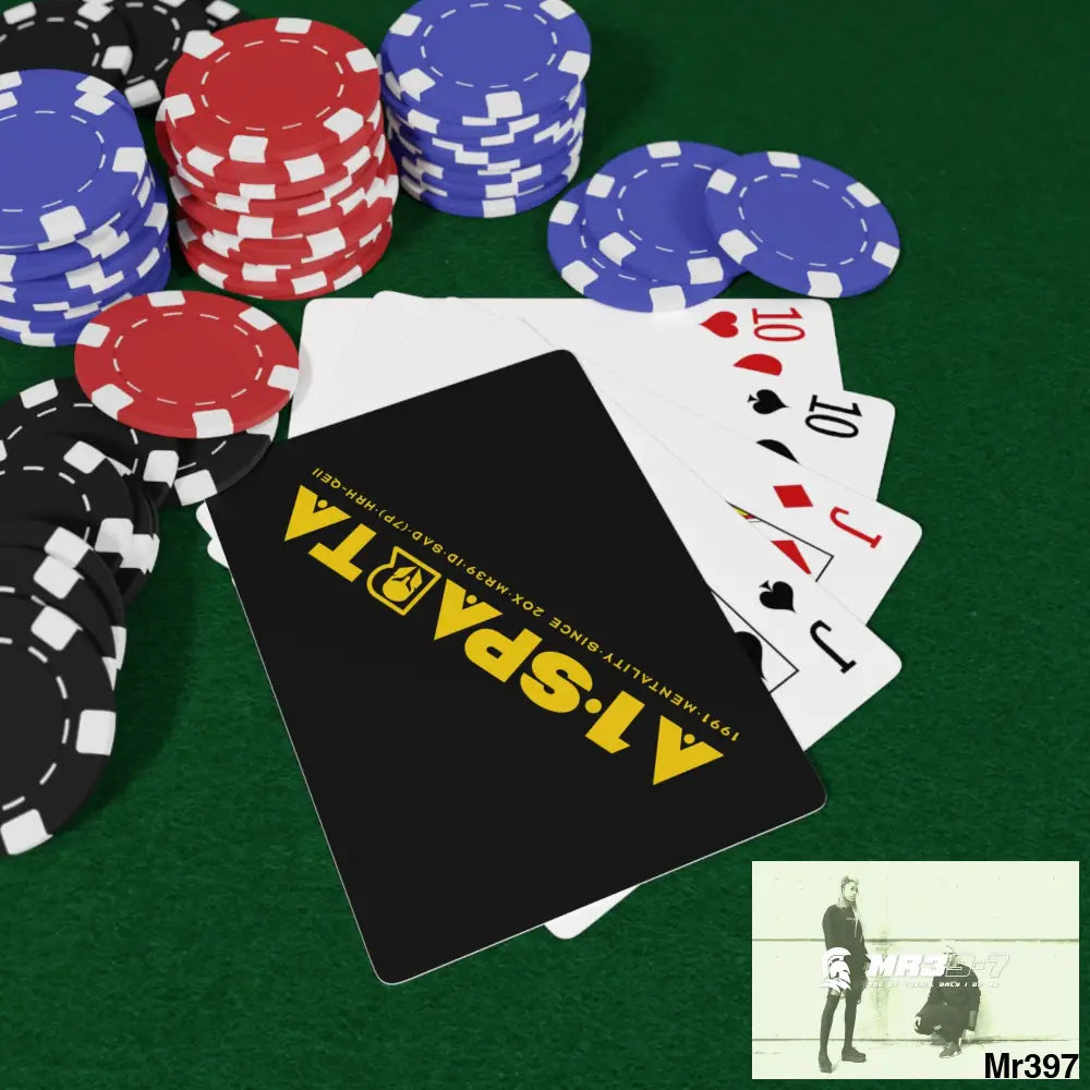 A1- Sparta Custom Poker Cards 2.47’’ x 3.47’’ / White / Semi Glossy Paper products