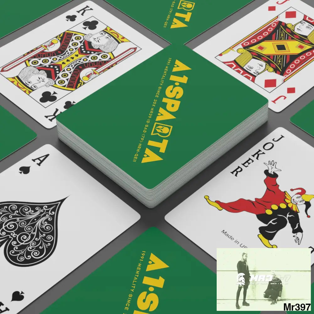 A1-Sparta Custom Poker Cards 2.47’’ x 3.47’’ / White / Semi Glossy Paper products