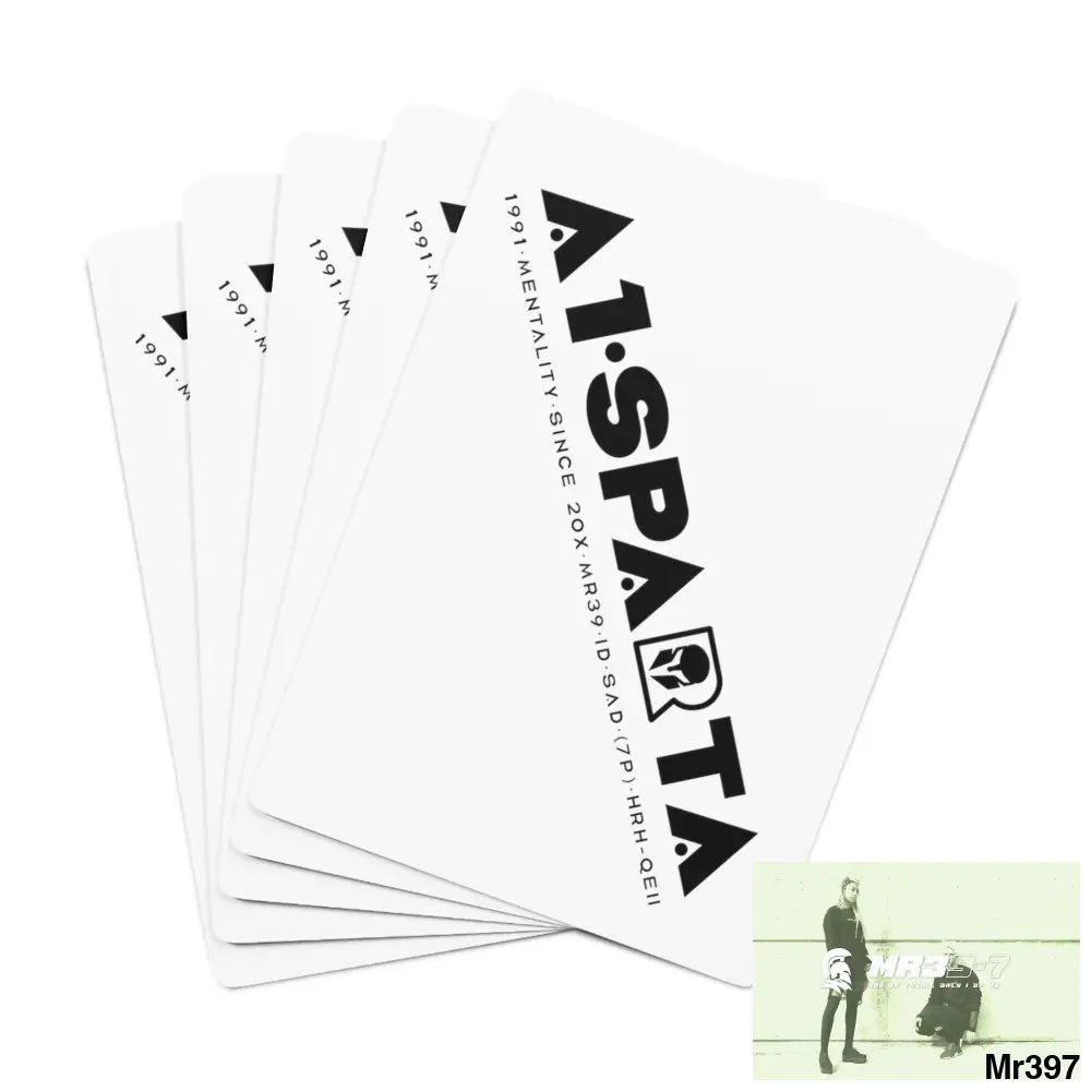 A1.Sparta Custom Poker Cards 2.47’’ x 3.47’’ / White / Semi Glossy Paper products