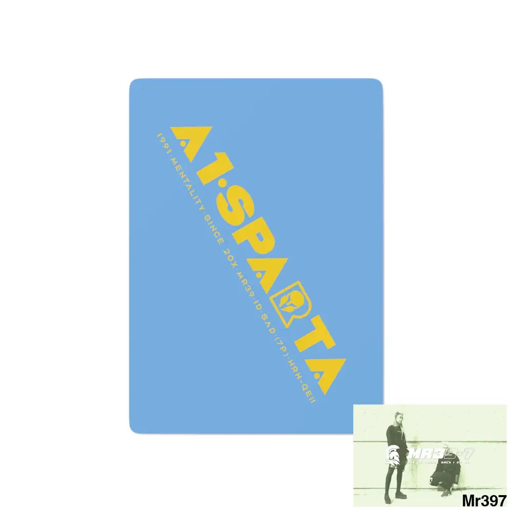 A1-Sparta Custom Poker Cards 2.47’’ x 3.47’’ / White / Semi Glossy Paper products